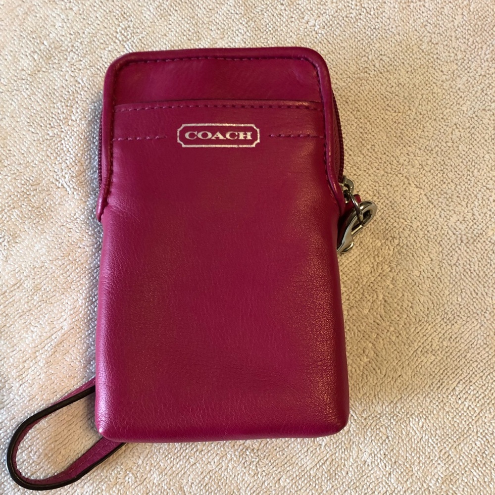 Authentic Coach cell phone pouch